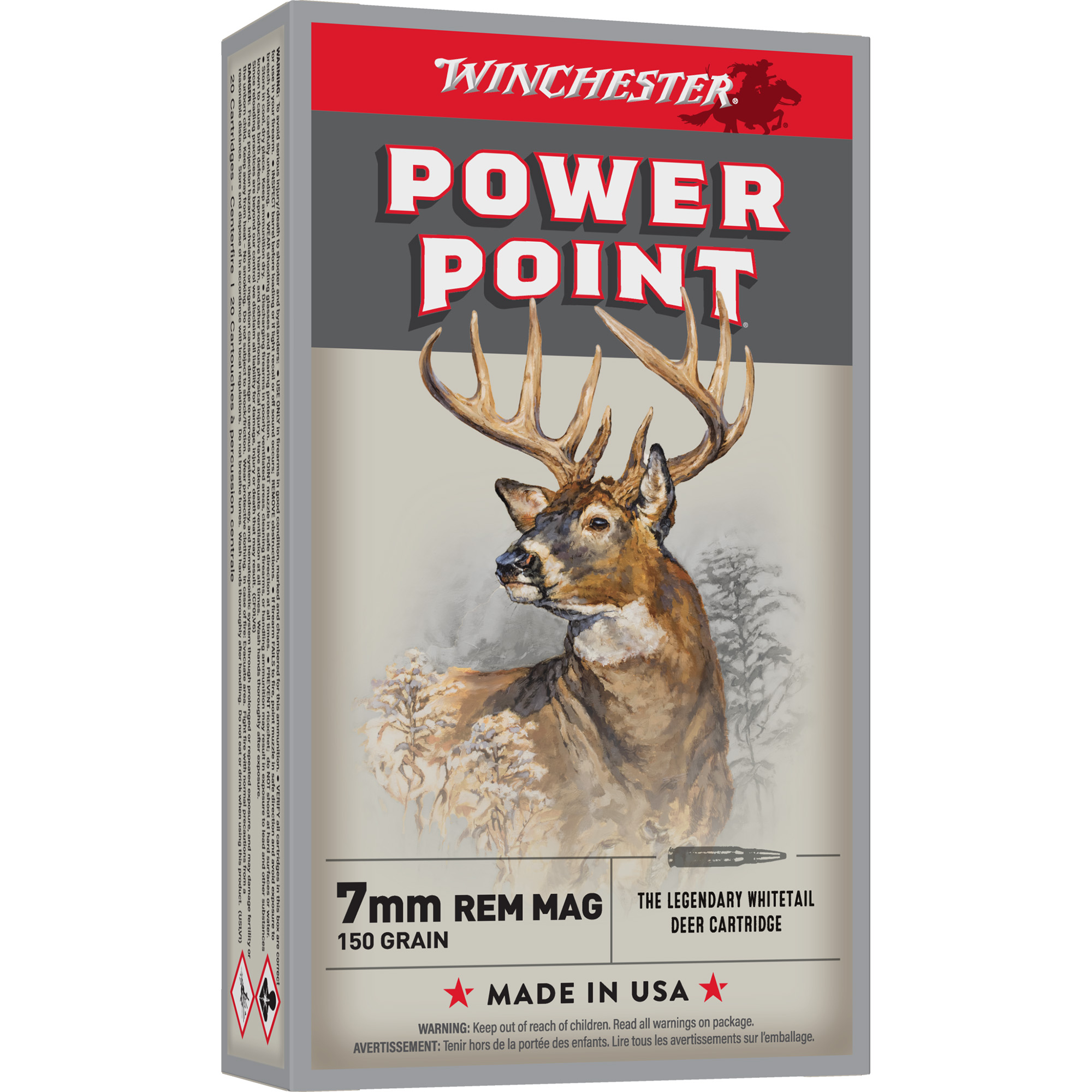 Winchester Sprx Pwrpnt 7mm Mag 150 Grain 20/200 bulk ammo product image