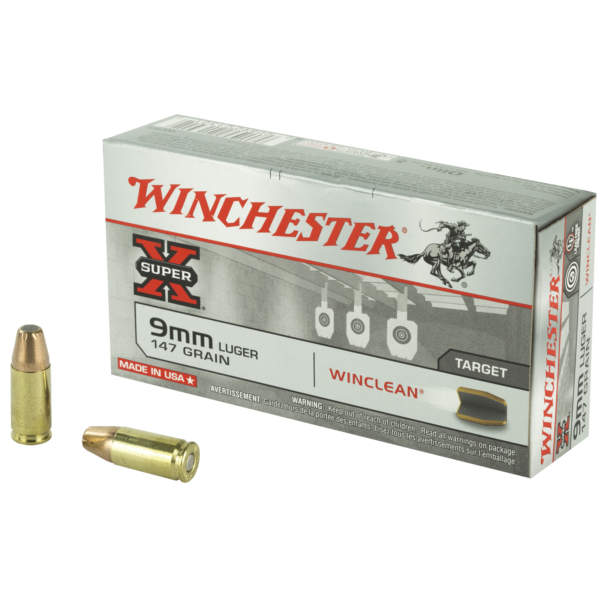 Winchester Sprx Winclean 9mm 147 Grain 50/500 bulk ammo product image