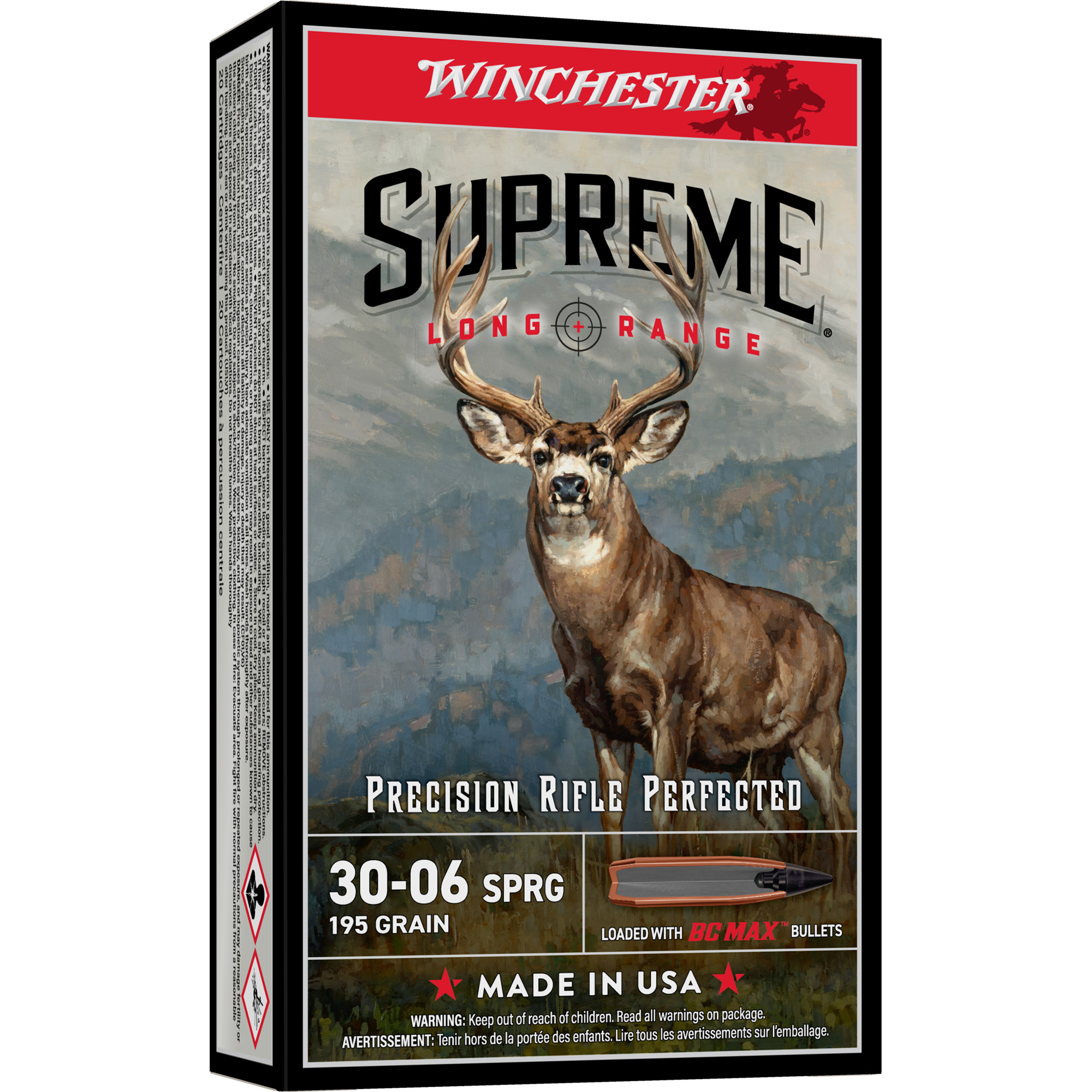 Winchester Sup LR 30-06 Springfield 195 Grain 20/200 bulk ammo product image