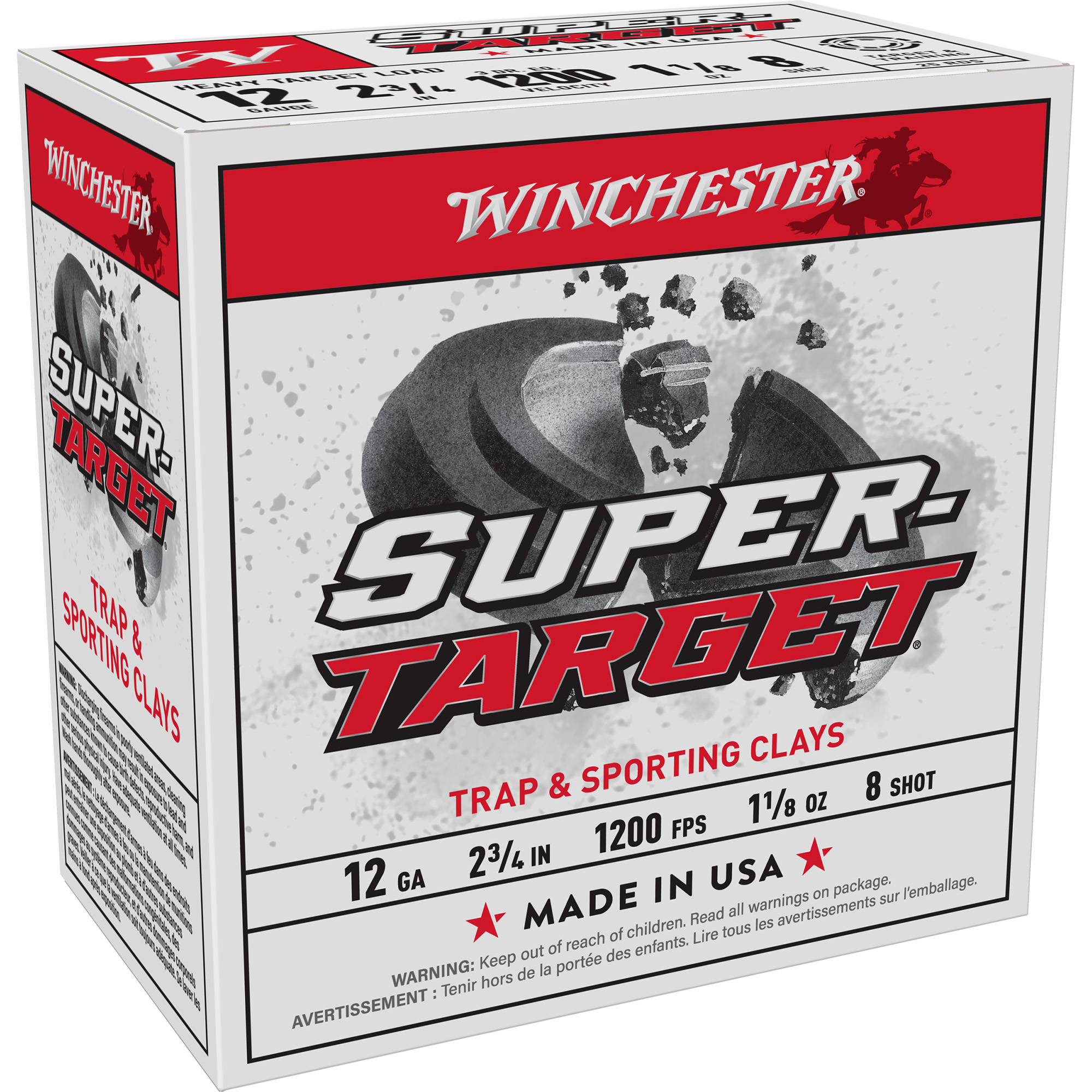Winchester Super Target #8 1-1/8 oz 25/250 bulk ammo product image