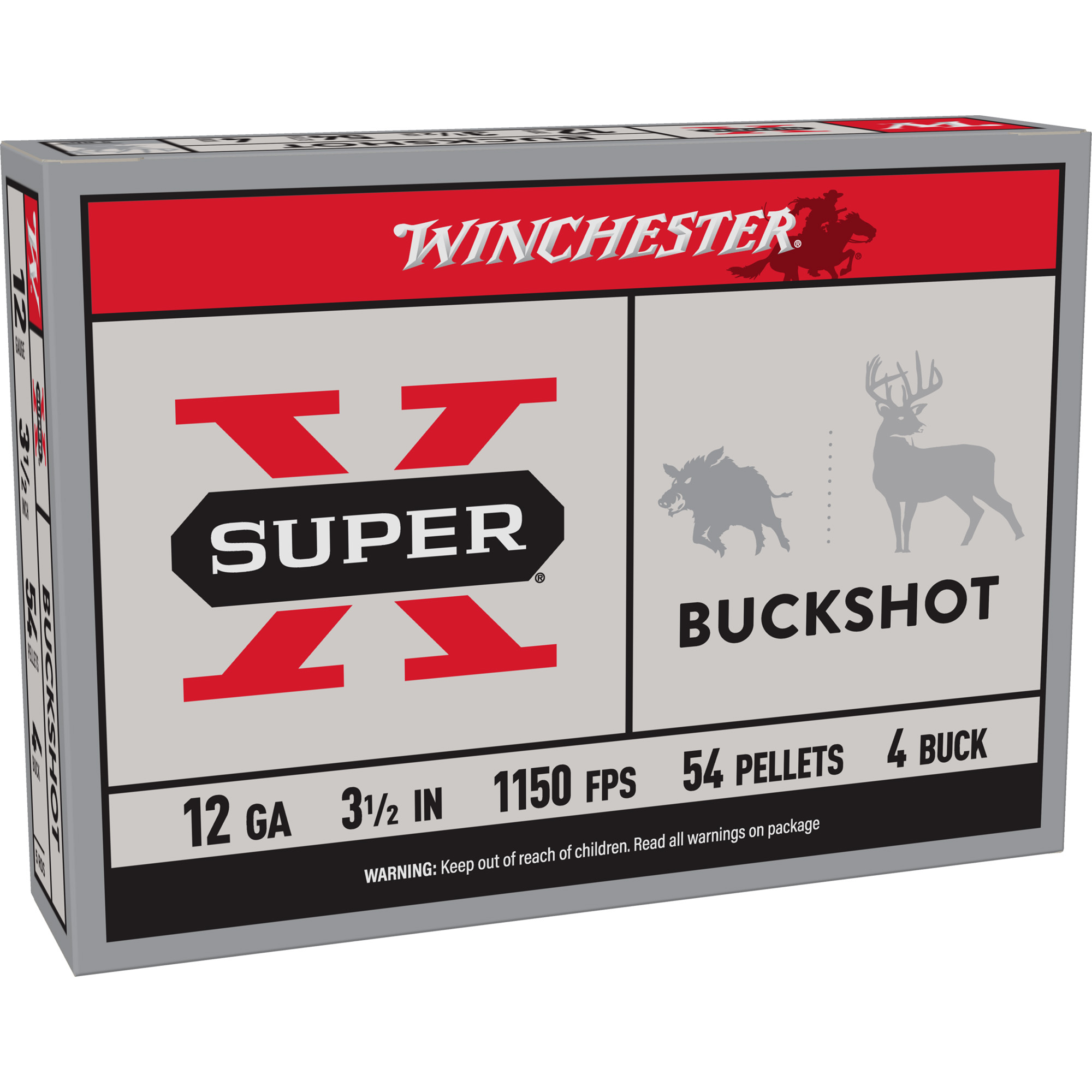 Winchester Super-X 12 Gauge 3.5″ 4 Buck 5/250 bulk ammo product image