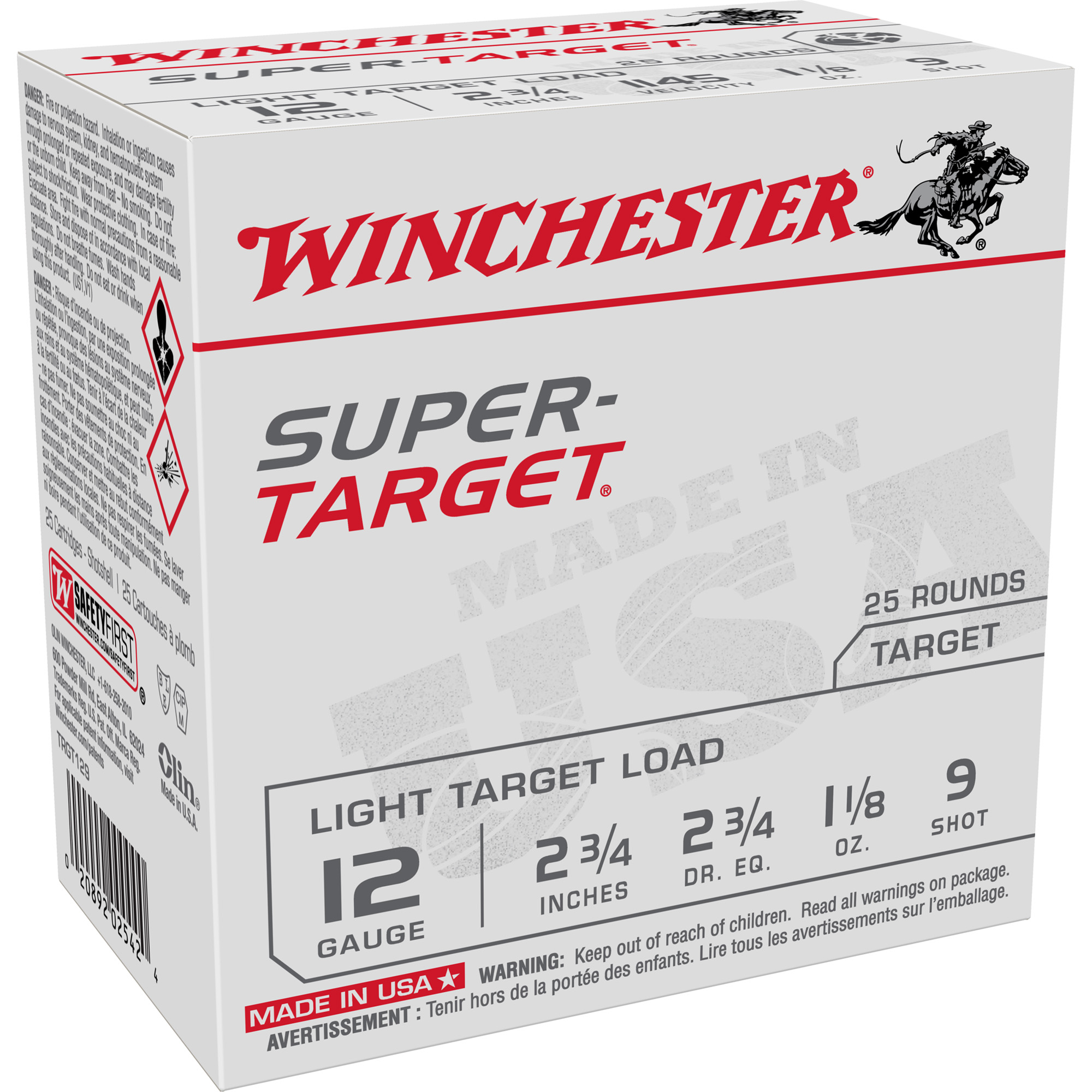 Winchester Supertarget 12 Gauge 2.75″ #9 25/250 bulk ammo product image