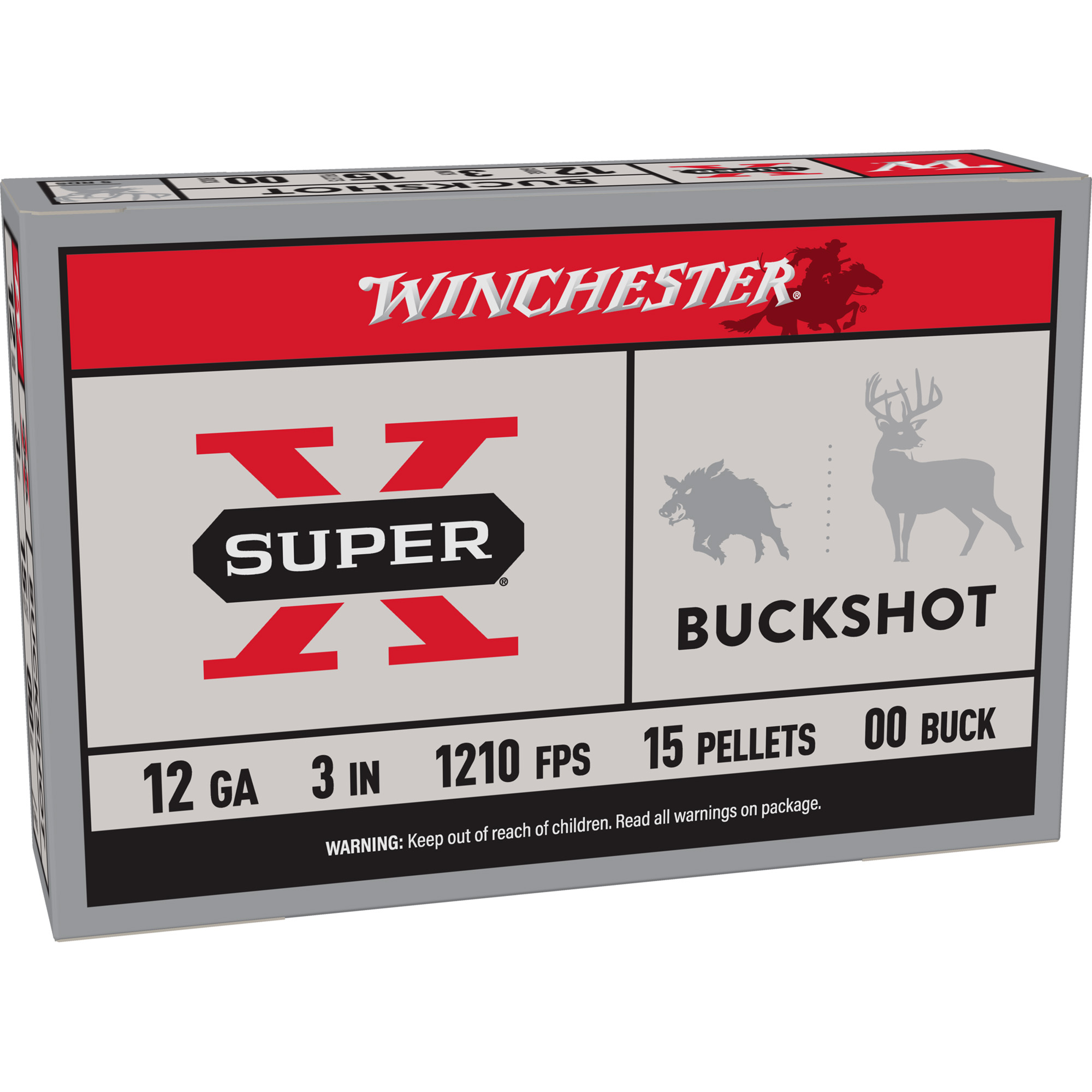 Winchester Superx 12 Gauge 3″ 00bk 15p 5/250 bulk ammo product image