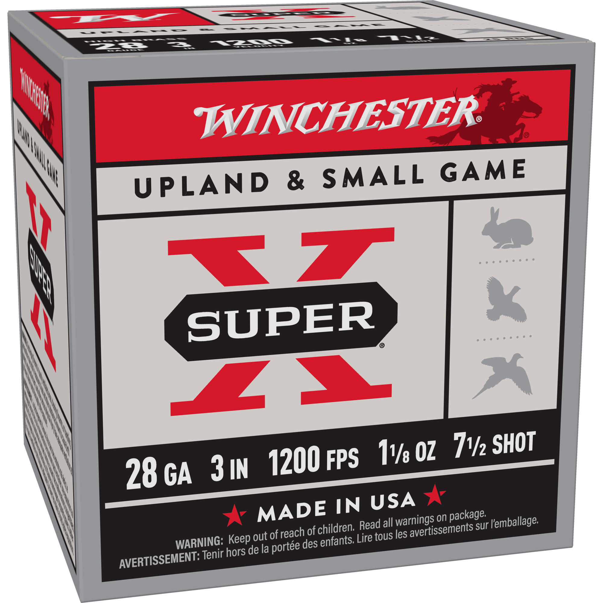 Winchester Superx 28 Gauge 3″ #7.5 25/250 bulk ammo product image
