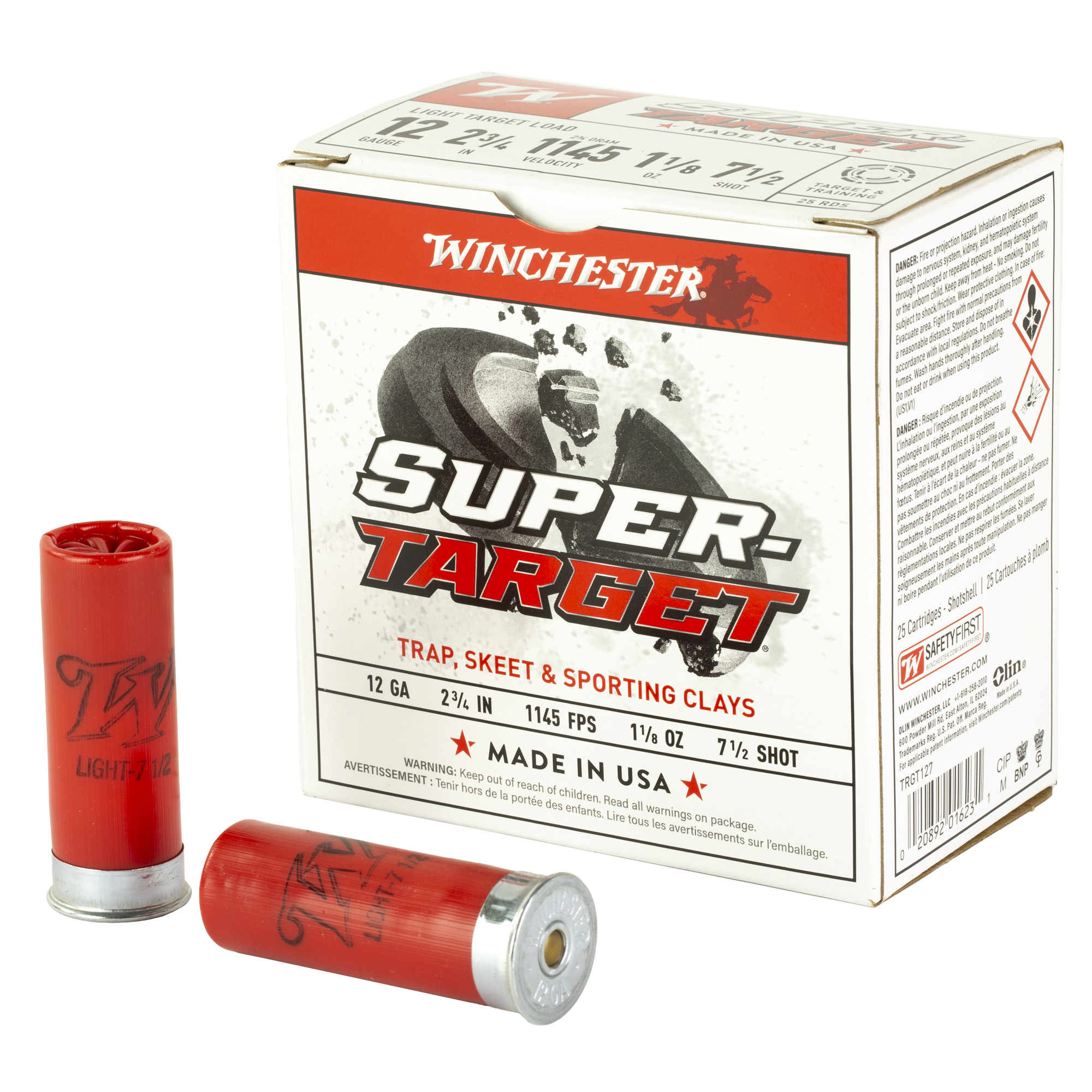 Winchester Suprtrgt 12 Gauge 2.75″ #7.5 25/250 bulk ammo product image