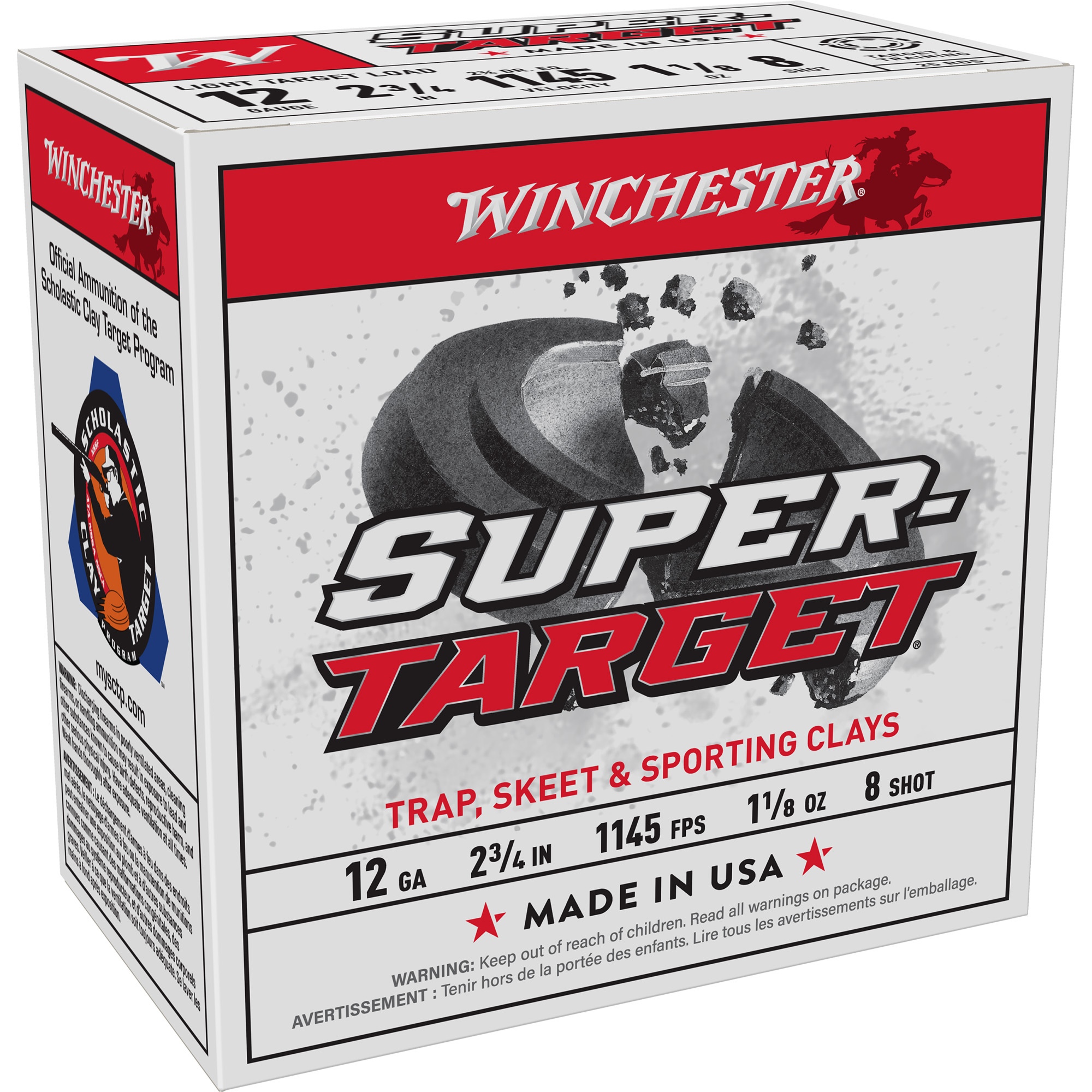 Winchester Suprtrgt 12 Gauge 2.75″ #8 25/250 bulk ammo product image