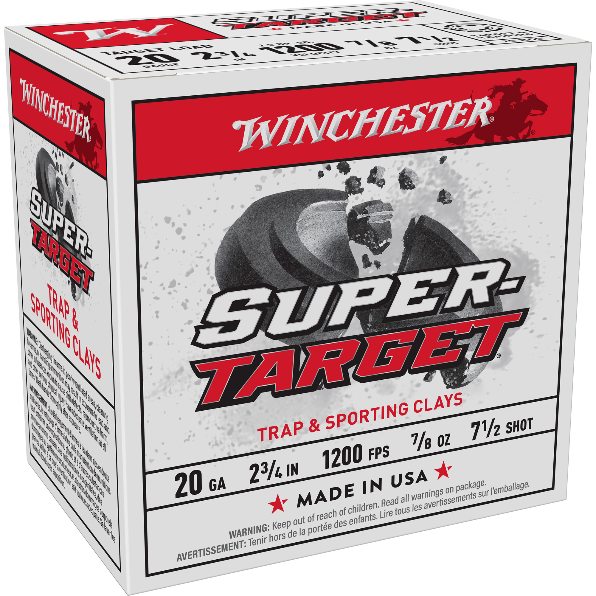 Winchester Usa 20 Gauge 2.75″ #7.5 Shot 25/250 bulk ammo product image