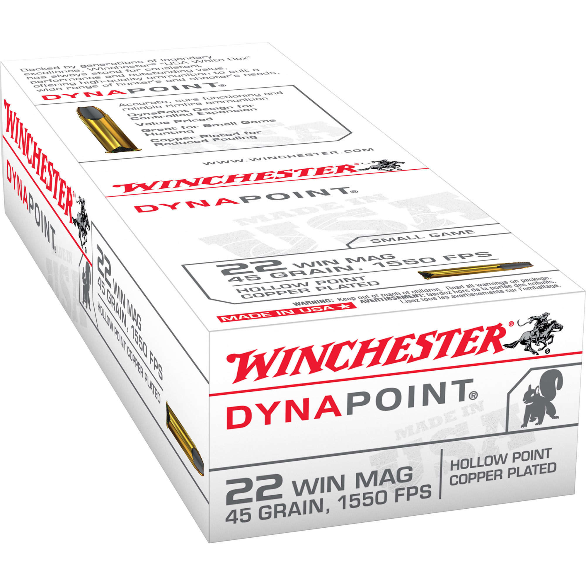 Winchester Usa 22 WMR 45 Grain Dynapnt 50/2000 bulk ammo product image