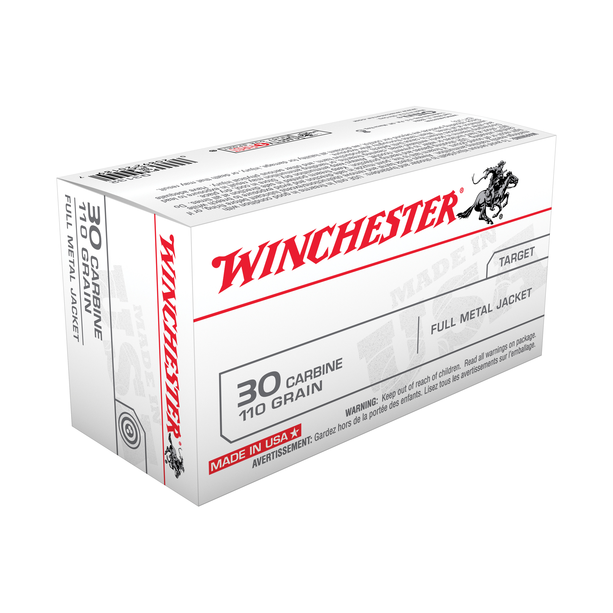 Winchester Usa 30 Carb 110 Grain FMJ 50/500 bulk ammo product image