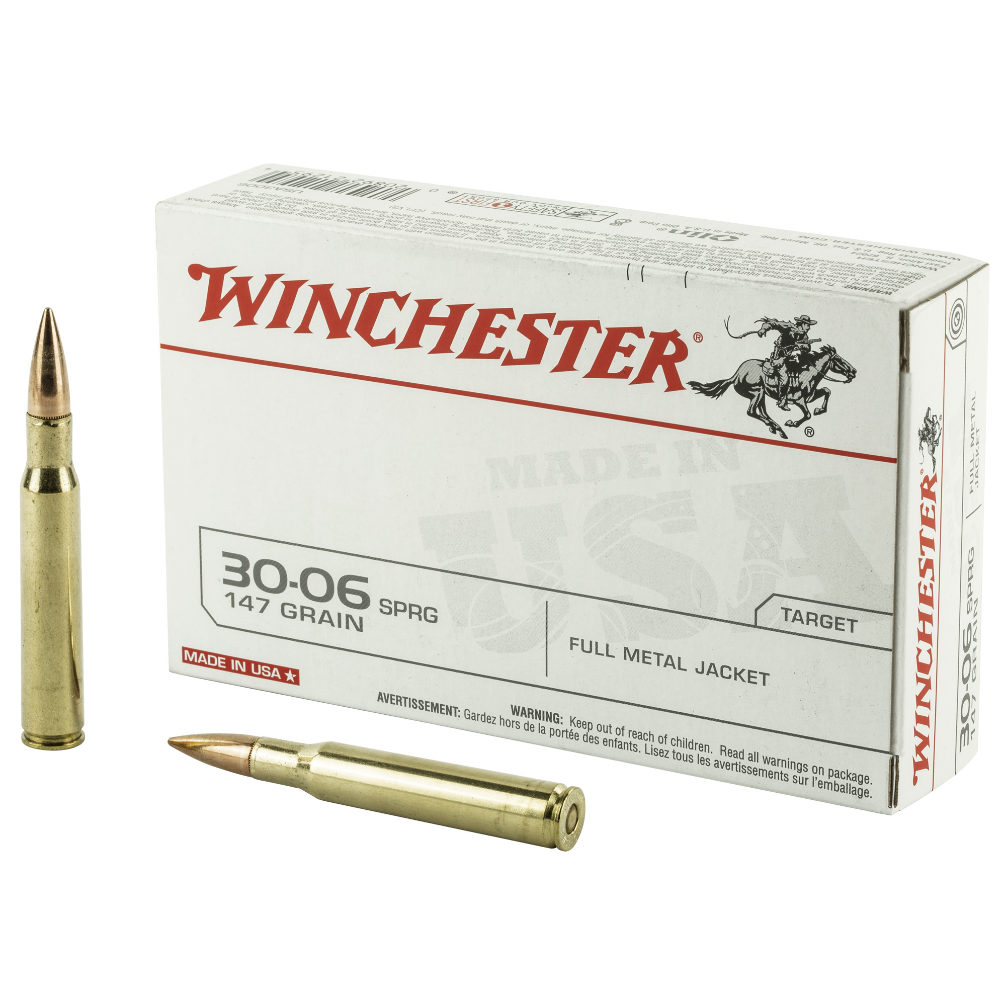 Winchester Usa 3006sp 147 Grain FMJ 20/200 bulk ammo product image