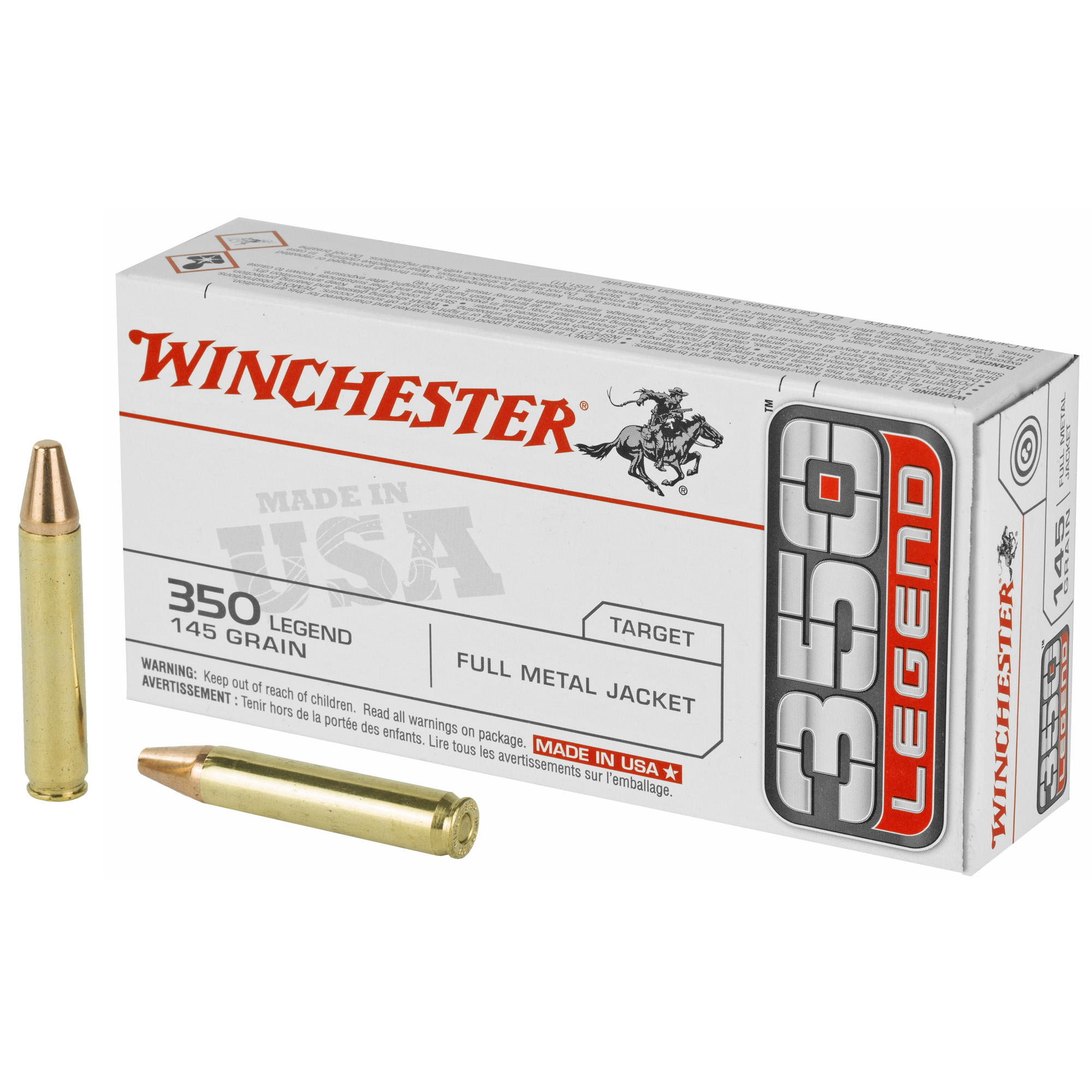 Winchester Usa 350 Legend 145 Grain FMJ 20/200 bulk ammo product image