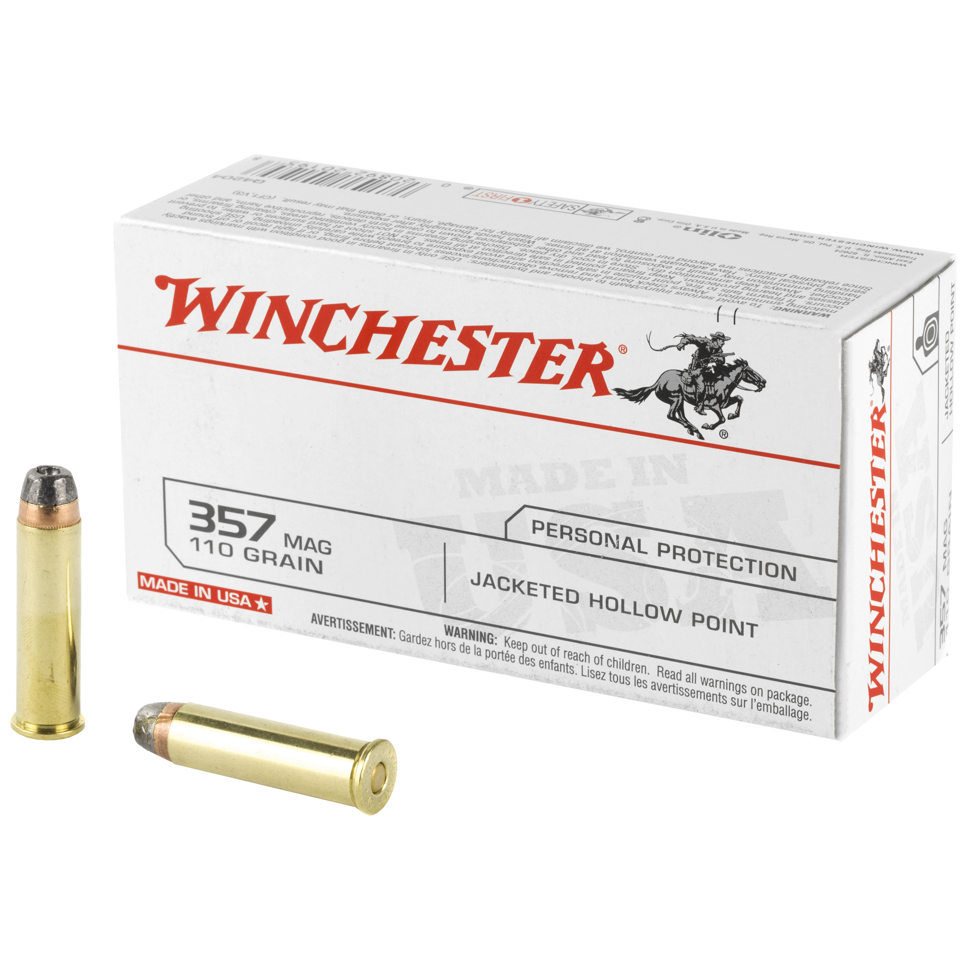 Winchester Usa 357mag 110jhp 50/500 bulk ammo product image