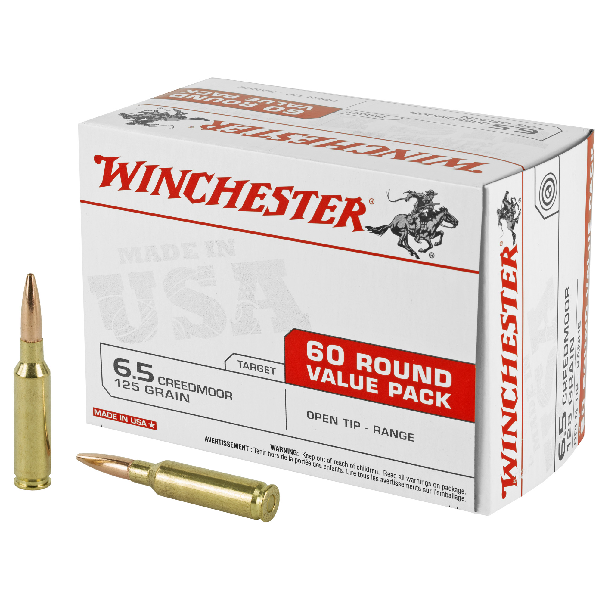 Winchester Usa 6.5 Creedmoor 125 Grain Ot 60/240 bulk ammo product image