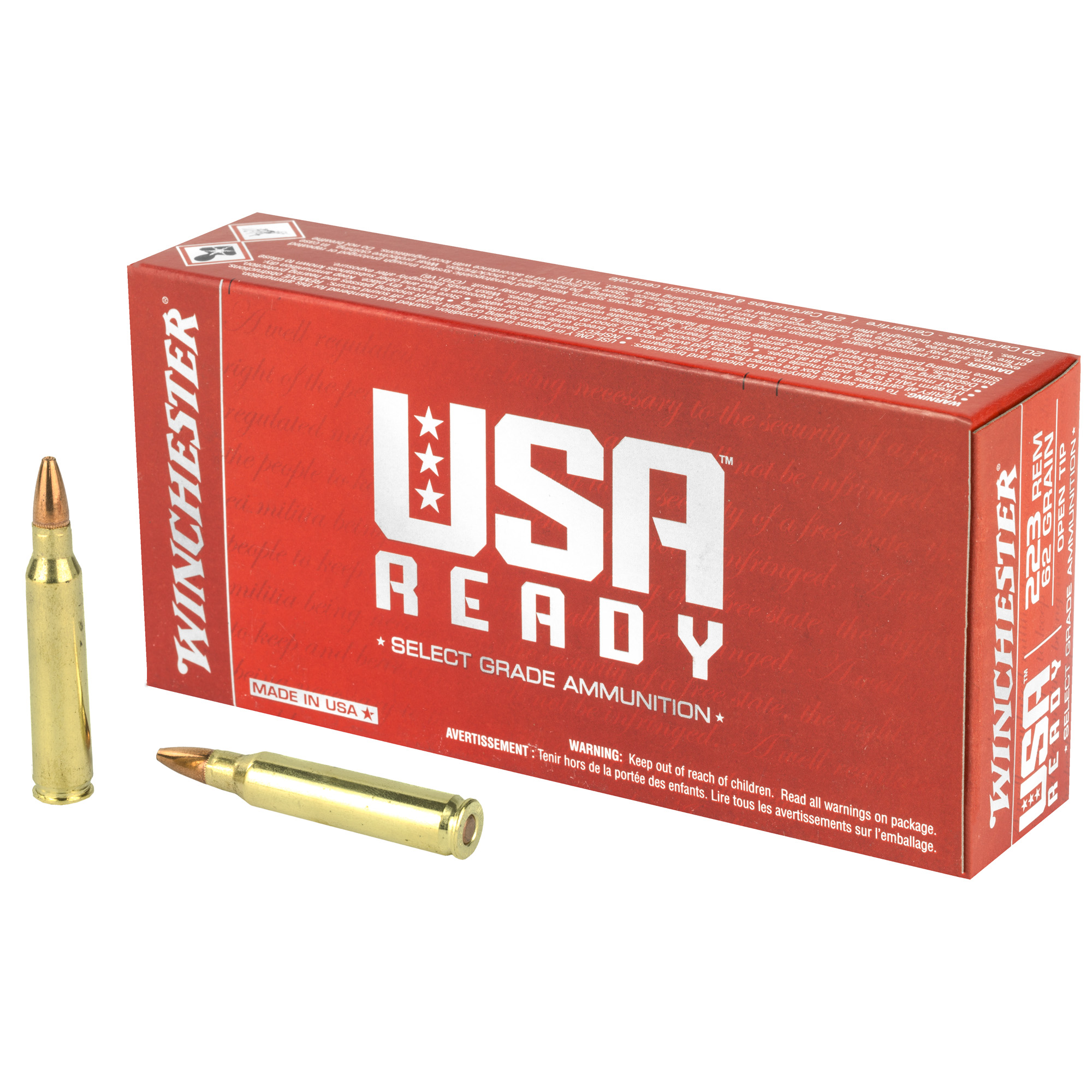 Winchester Usa Rdy 223rem 62 Grain 20/200 bulk ammo product image