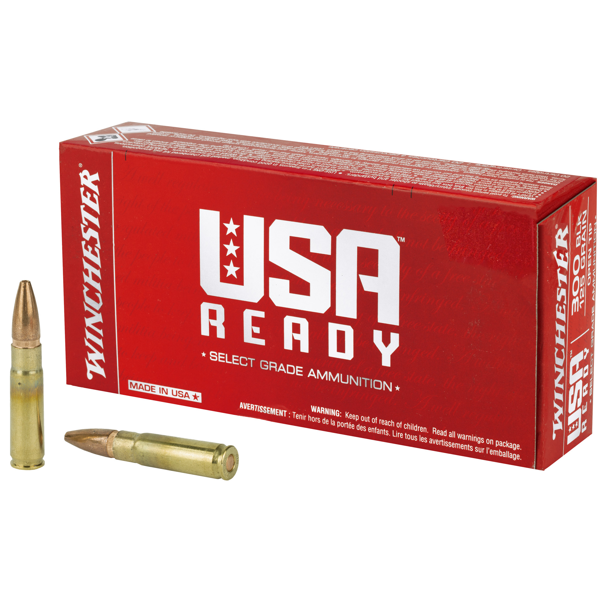 Winchester Usa Rdy 300 BLK 125 Grain 20/200 bulk ammo product image