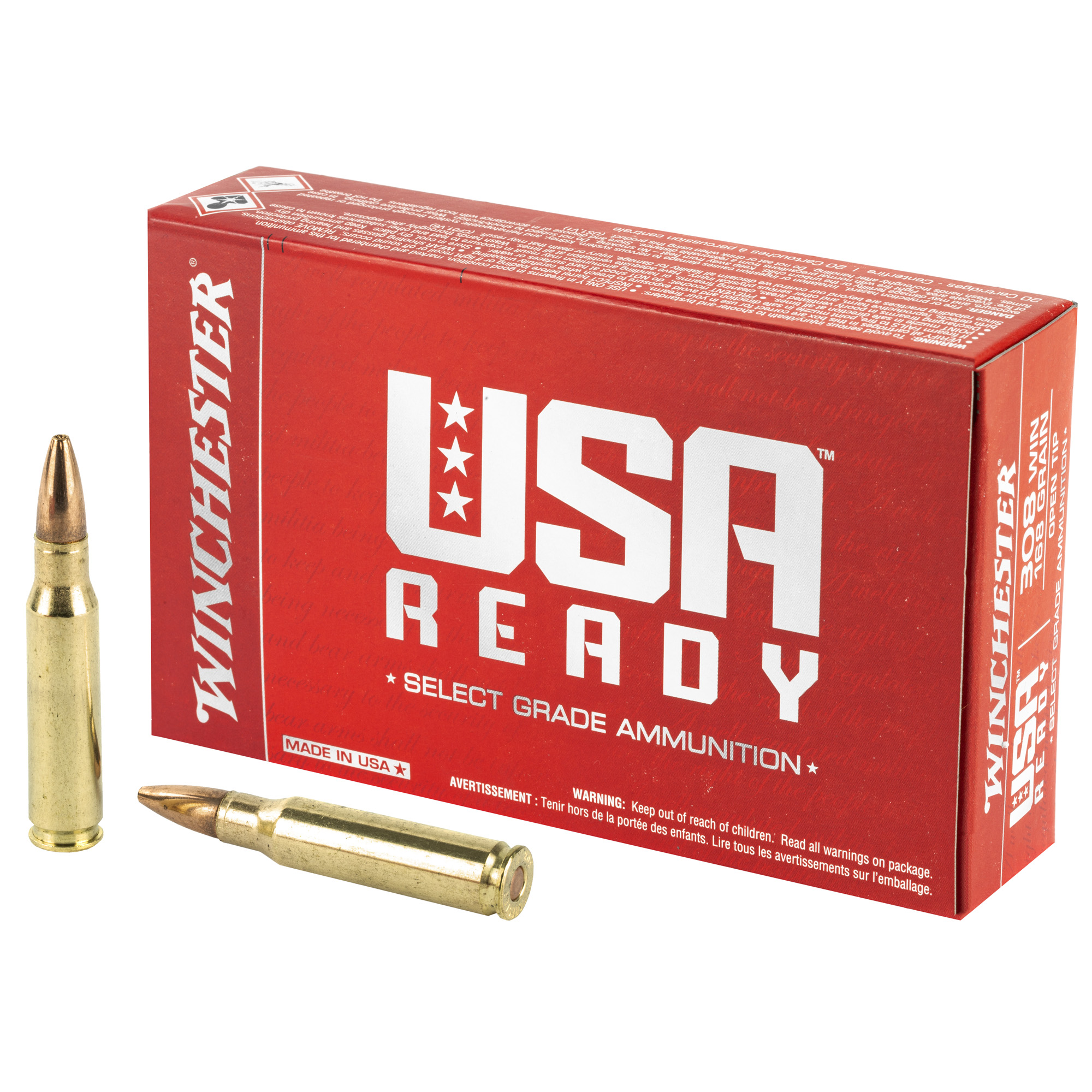 Winchester Usa Rdy 308win 168 Grain 20/200 bulk ammo product image