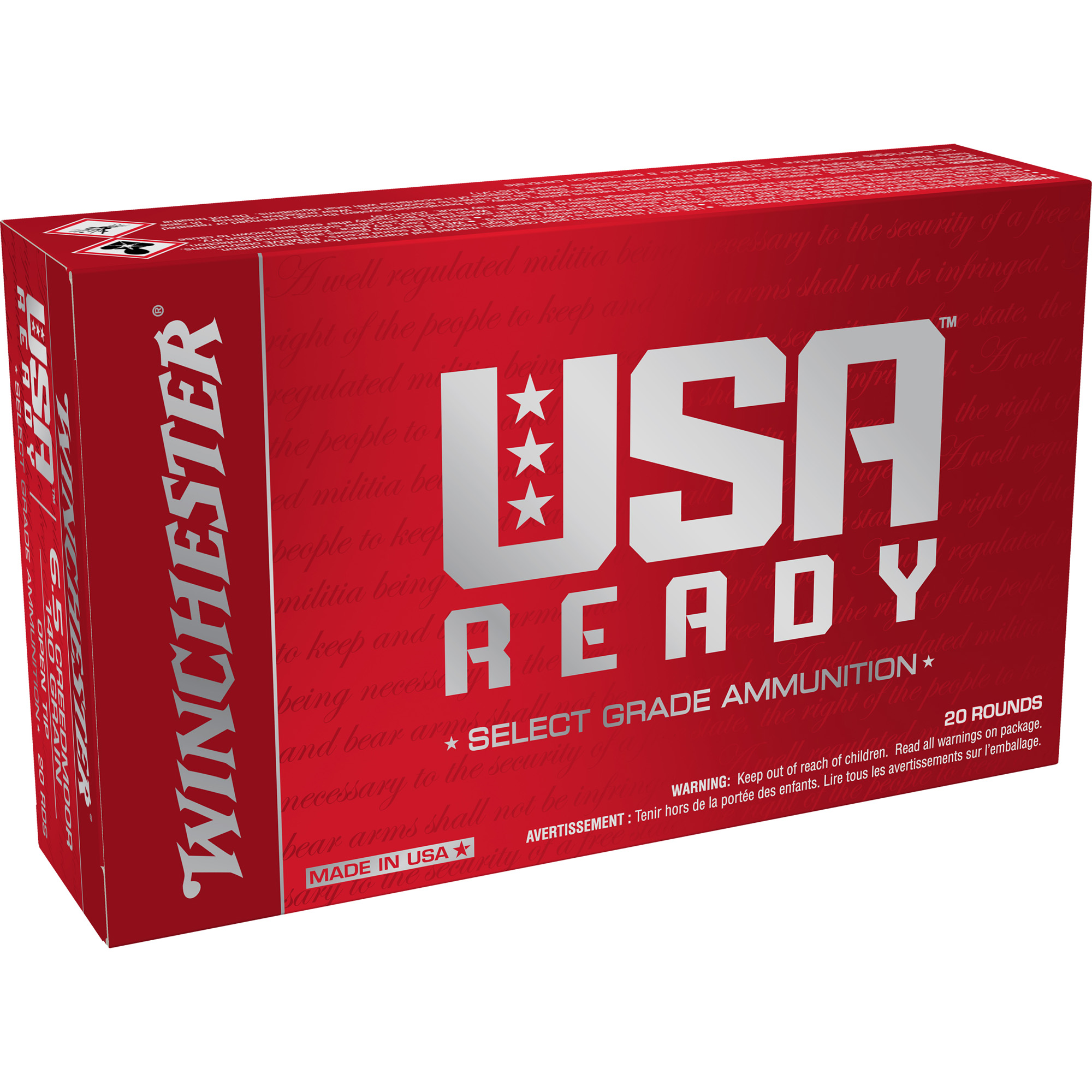 Winchester Usa Rdy 6.5 Credmor 140 Grain 20/200 bulk ammo product image