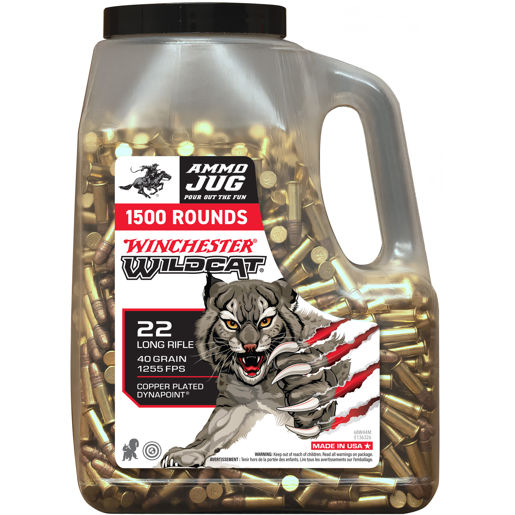 Winchester Wildcat 22 LR Dp 40 Grain 1500/4500 bulk ammo product image