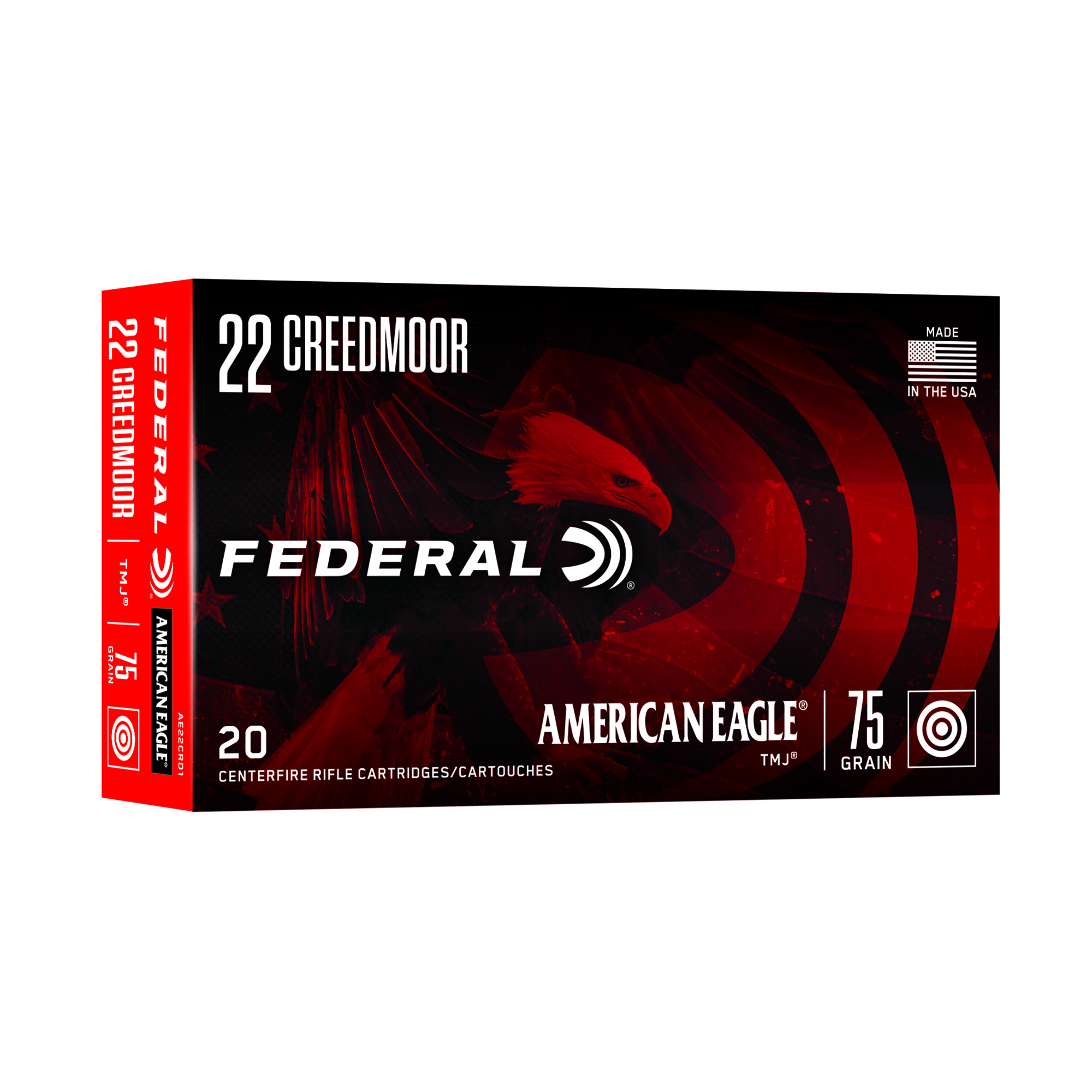 Federal Am Eagle 22cm 75 Grain TMJ 20/200 bulk ammo product image
