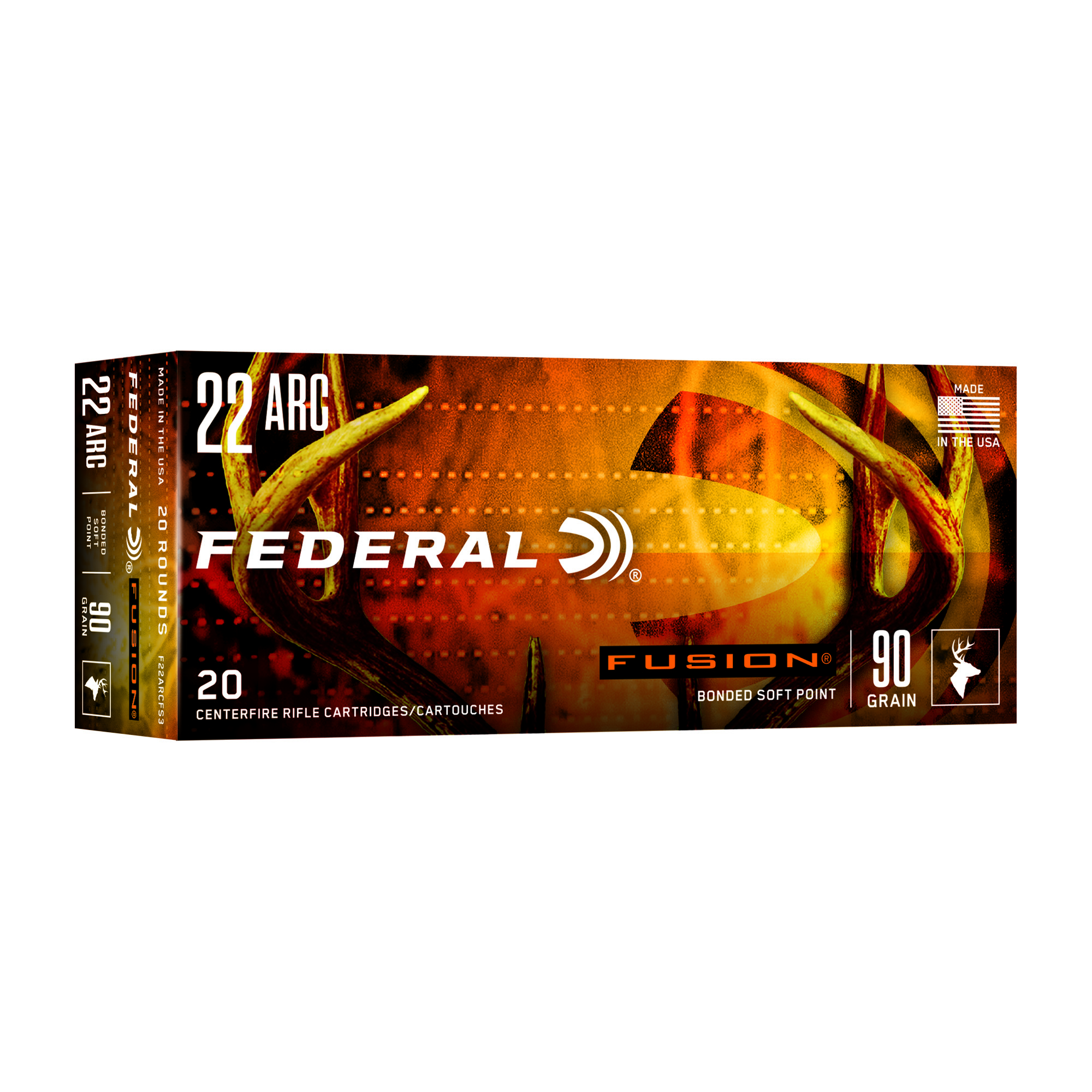 Federal Fusion 22arc 90 Grain SP 20/200 bulk ammo product image