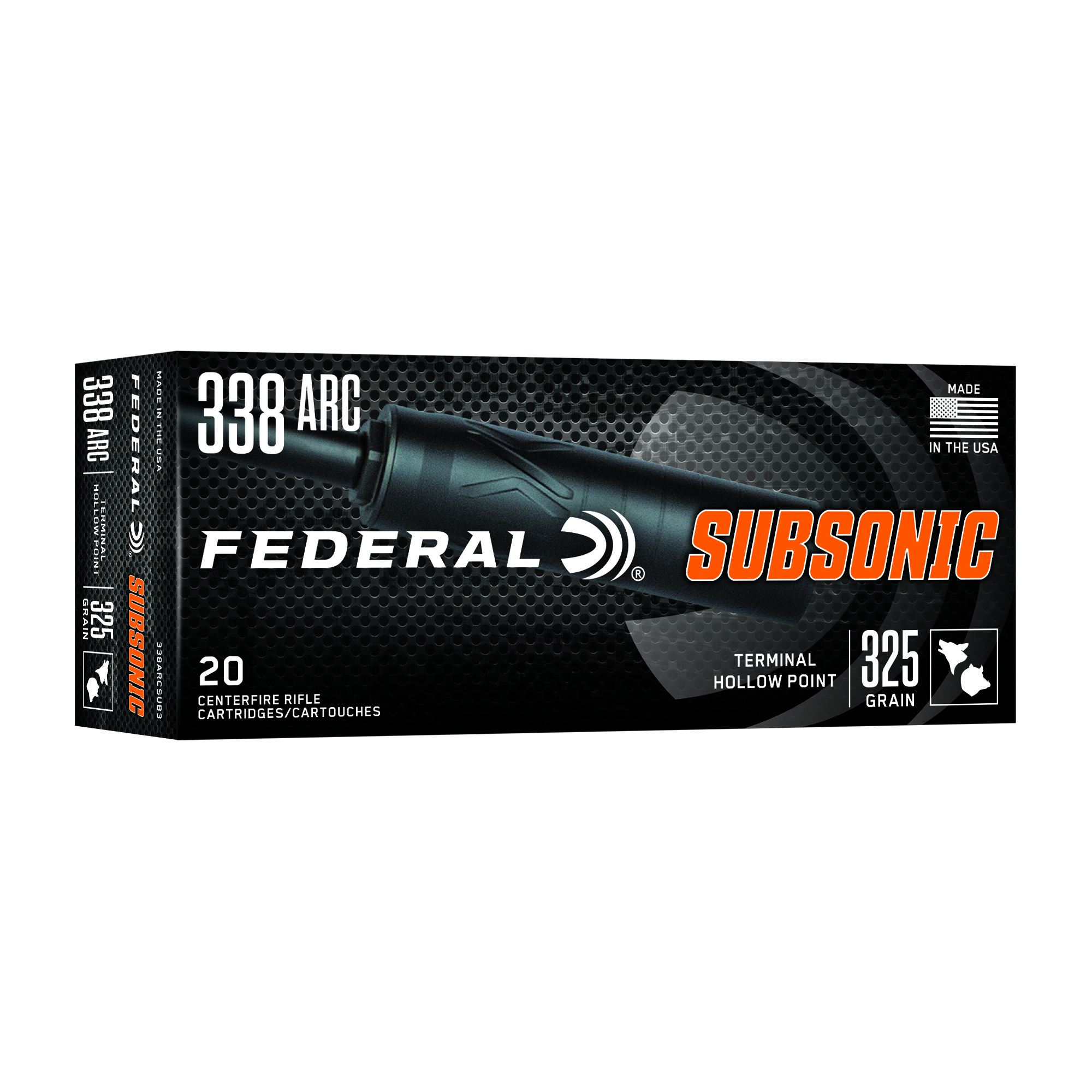 Federal Subsonic 338arc 325 Grain HP 20/200 bulk ammo product image