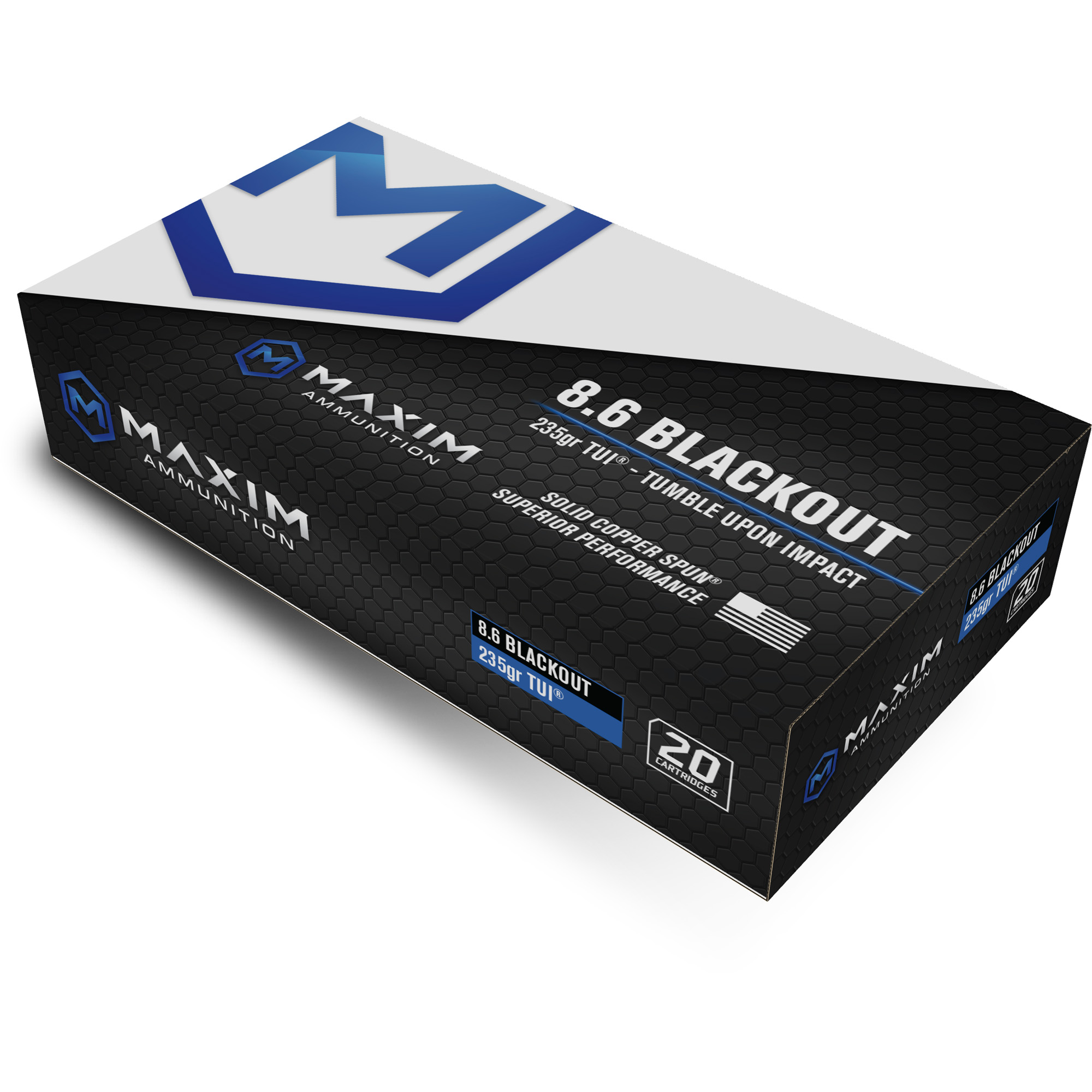 Maxim 8.6 BLK 285 Grain Tui Sba 20/200 bulk ammo product image