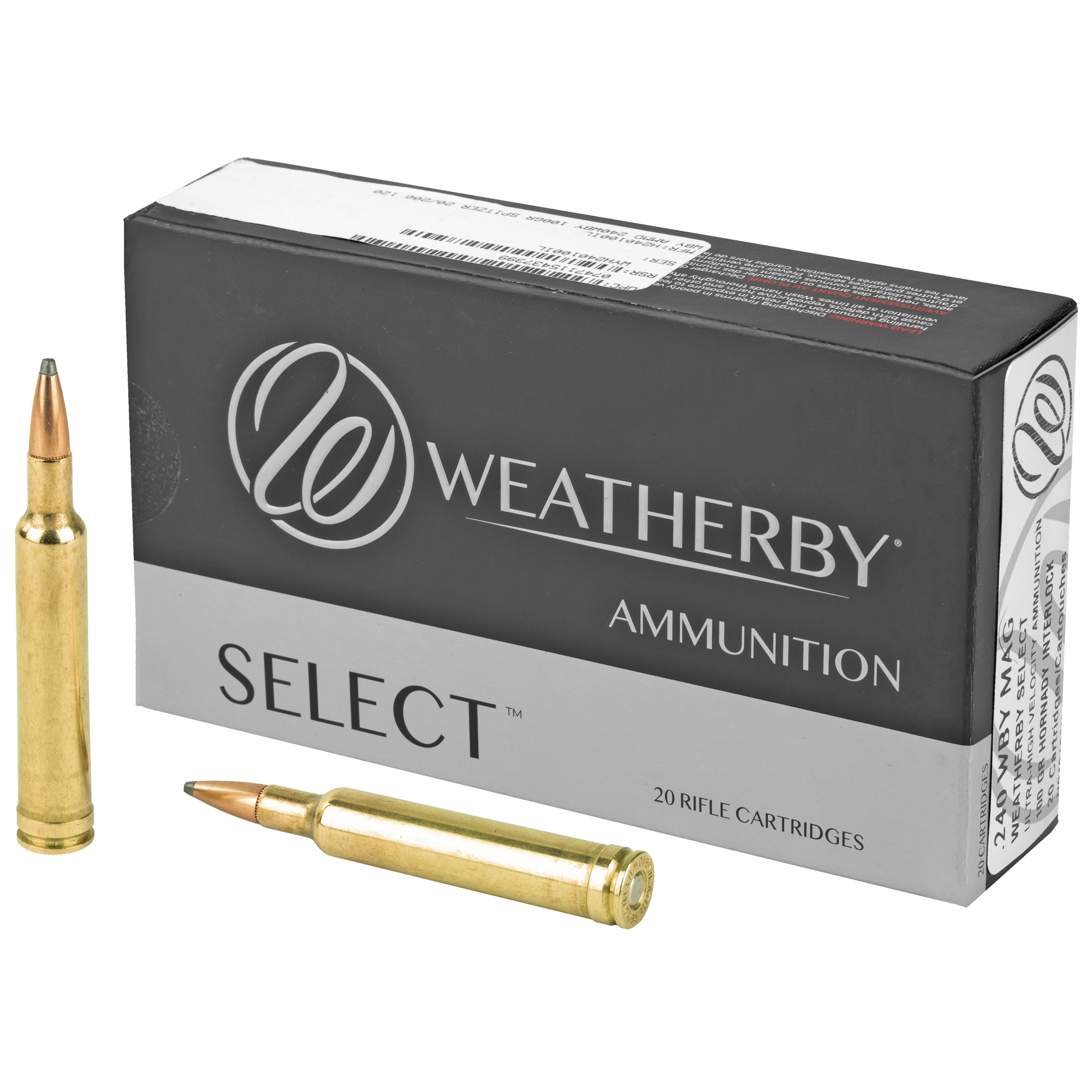 Wby Ammo 240wby 100 Grain Interlk 20/200 bulk ammo product image