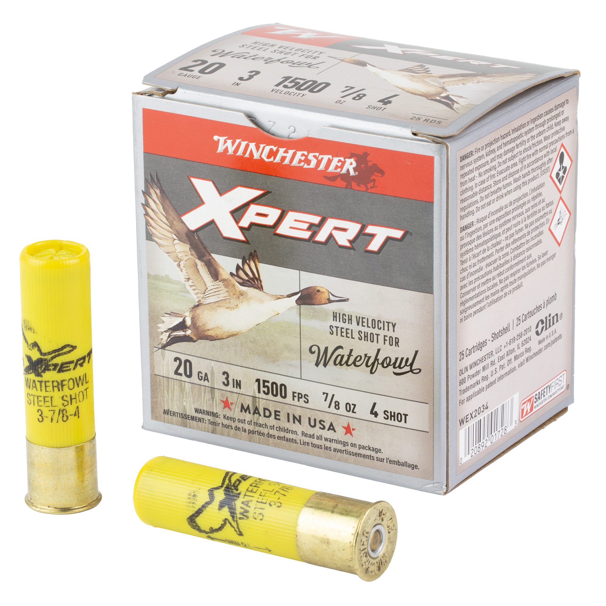 Winchester Xpert Steel Wf 20 Gauge 3″ #4 25/250 bulk ammo product image